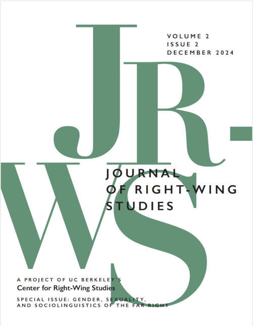 Journal of Right-Wing Studies 2(2), 2024, special issue